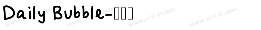 Daily Bubble字体转换